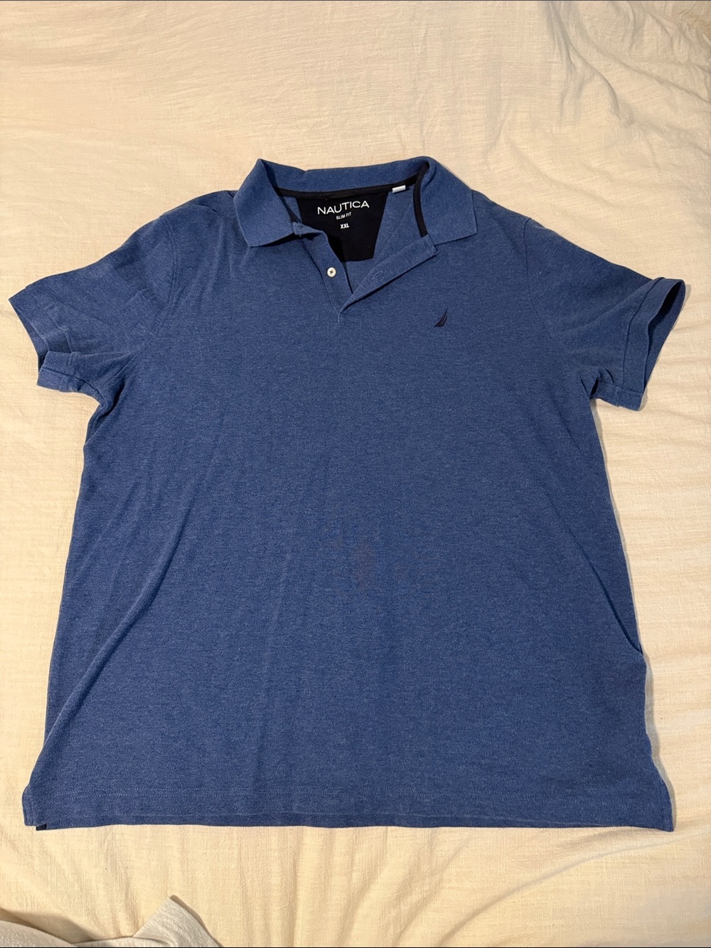 Nautica Men's Heathered Navy Polo